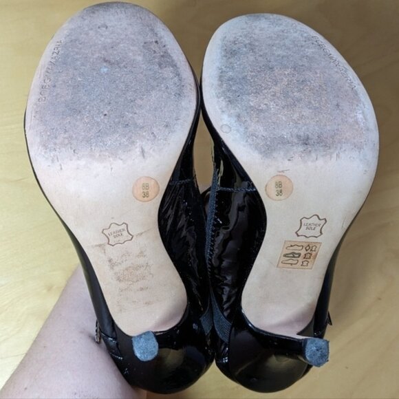 BCBG  MAXAZRIA SIZE 8 ballerine shoes with heels, leather, GREAT USED CONDITION - Picture 5 of 8